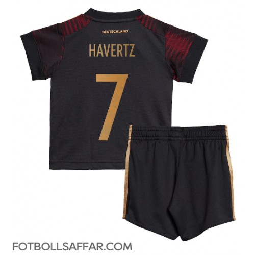 Tyskland Kai Havertz #7 Bortadräkt Barn VM 2022 Kortärmad (+ Korta byxor)